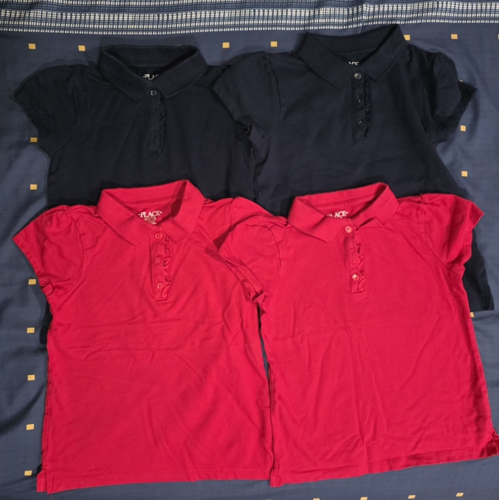 Place Kids Polo Shirt Set - Black and Pink